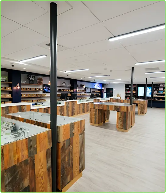 Interior view of The Cannabis Co. store